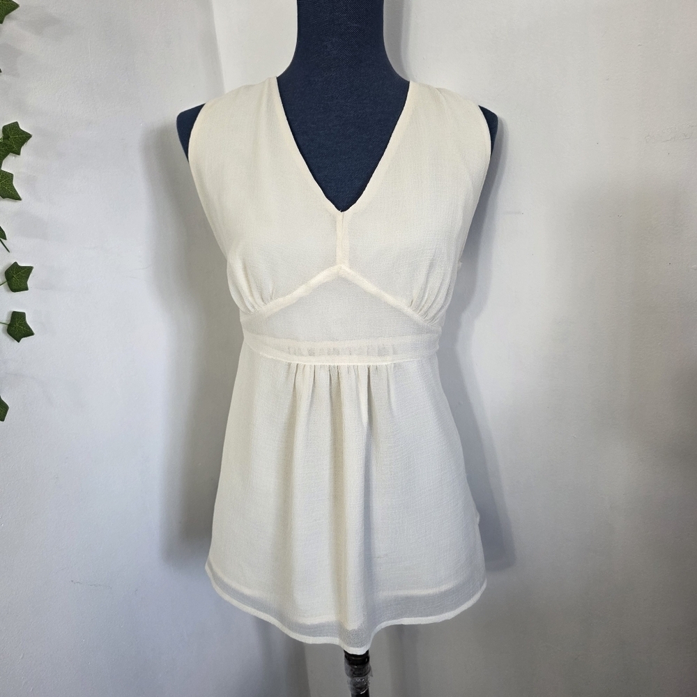 Merona Sleeveless Lined Gauze Blouse Top